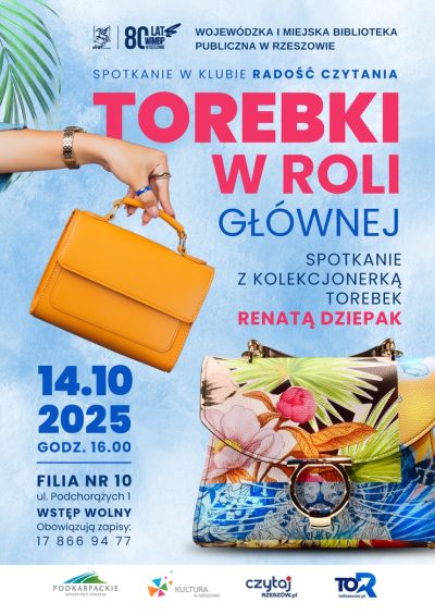 Grafika promująca spotkanie Torebki w roli głównej 1